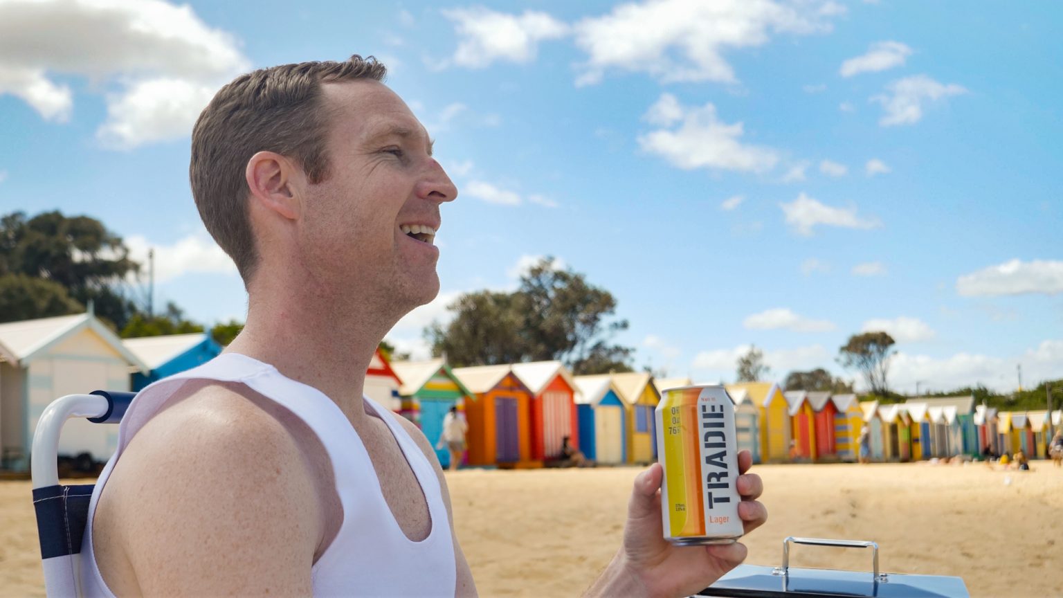 Reynolds and Team 18 TRADIE Beer for 2024 Team 18